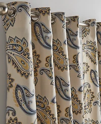 Tommy Hilfiger Vilette Paisley Grommet Room Darkening 2-Piece Curtain Panel, 50" x 96"