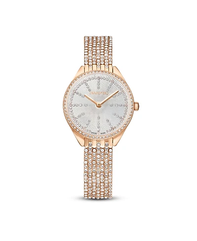 Swarovski Women's Quartz Attract Rose Gold-Tone Metal Watch, Swiss Made 30mm