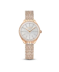 Swarovski Women's Quartz Attract Rose Gold-Tone Metal Watch, Swiss Made 30mm
