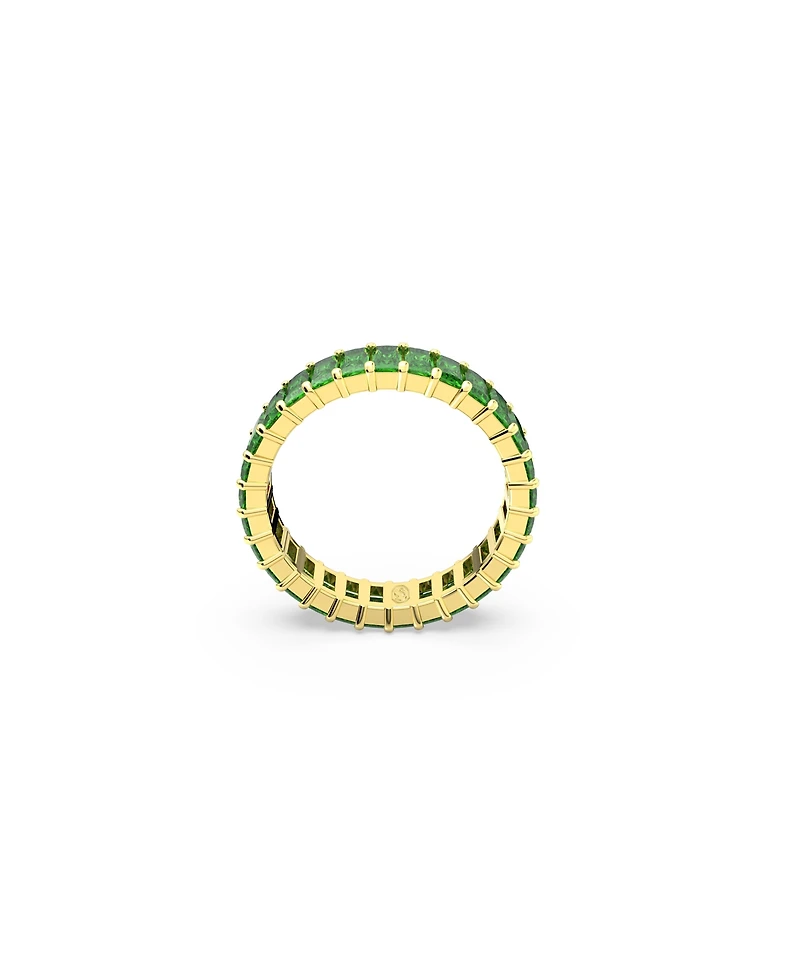 Swarovski Crystal Baguette Cut Green Matrix Ring