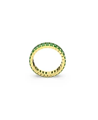 Swarovski Crystal Baguette Cut Green Matrix Ring