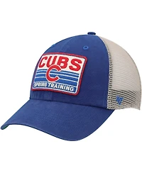 Men's '47 Brand Royal, Tan Chicago Cubs Four Stroke Clean Up Trucker Snapback Hat