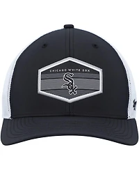 Men's '47 Brand Black, White Chicago White Sox Burgess Trucker Snapback Hat