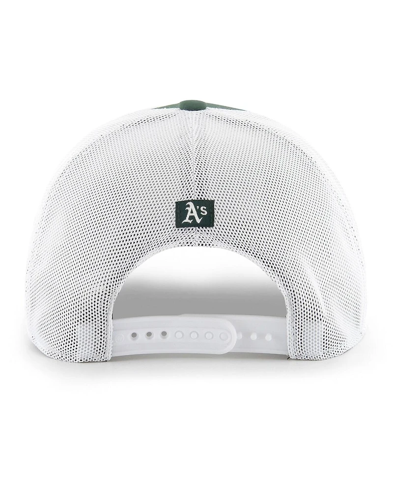 Men's '47 Brand Green, White Oakland Athletics Spring Training Burgess Trucker Snapback Hat