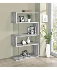 Coaster Home Furnishings 63" Glass 4-Shelf Bookcase with Glass Panels