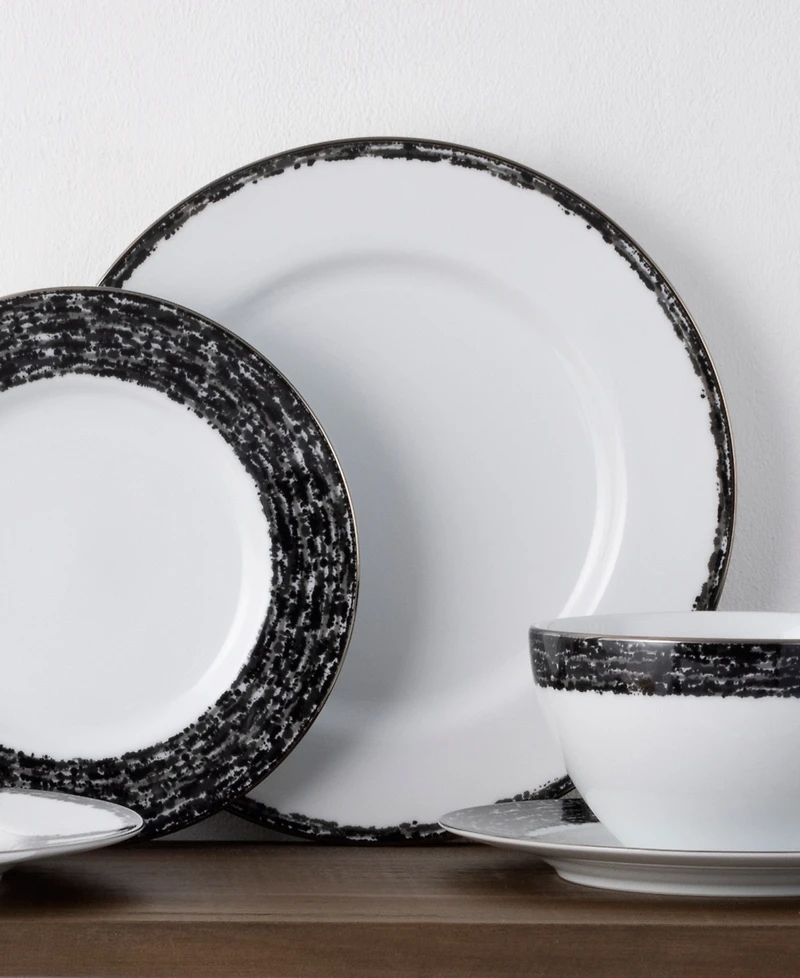 Noritake Rill Set of 4 Dinner Plates, Service for