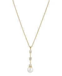 Eliot Danori Cubic Zirconia Imitation Pearl Y-Necklace 16" + 2" Extender