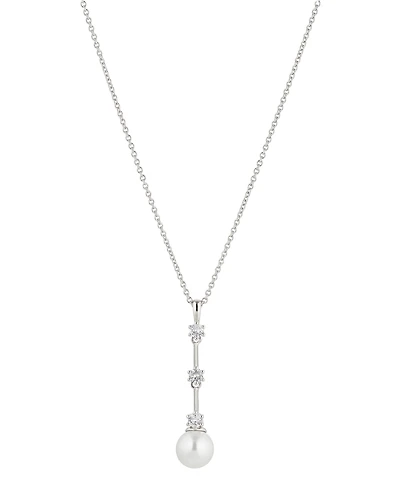 Eliot Danori Cubic Zirconia Imitation Pearl Y-Necklace 16" + 2" Extender