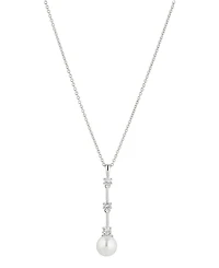 Eliot Danori Cubic Zirconia Imitation Pearl Y-Necklace 16" + 2" Extender