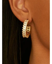 Oma The Label Women's Sadie 18K Gold-Tone Brass Hoop Earrings