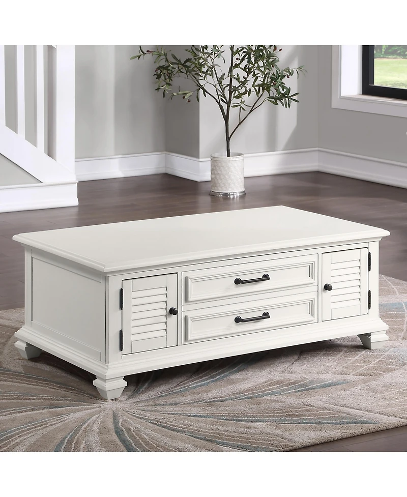 Steve Silver Charlestown 48" Wide Wooden Farmhouse Lift Top Coffee Table