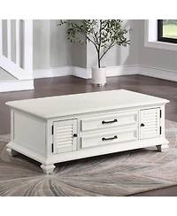 Steve Silver Charlestown 48" Wide Wooden Farmhouse Lift Top Coffee Table