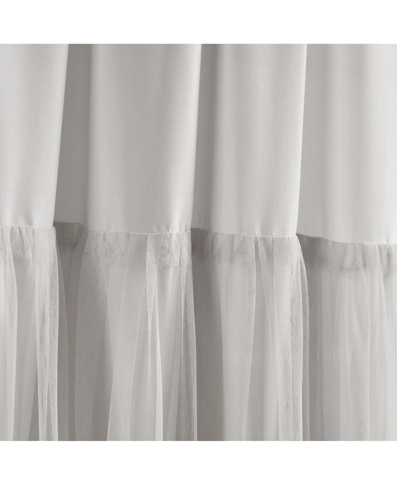 Lush Decor Tulle Skirt Solid Light Filtering Window Curtain Panels Pair Tan Curtains for Bedroom - Cute Nursery