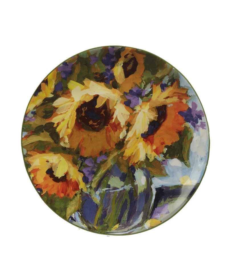 Certified International Sunflower Bouquet Set of 4 Salad Plate 9"