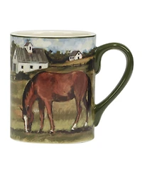 Certified International York Stables Set of 4 Mug 14 oz.