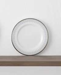 Noritake Silver Colonnade 4 Piece Bread Butter/Appetizer Plates Set, Service for 4