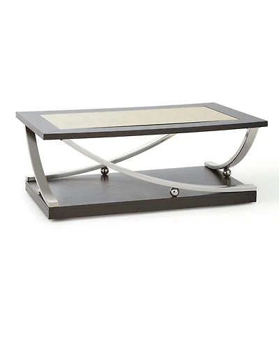 Steve Silver Ramsey 48" Wood and Metal Cocktail Table with Casters