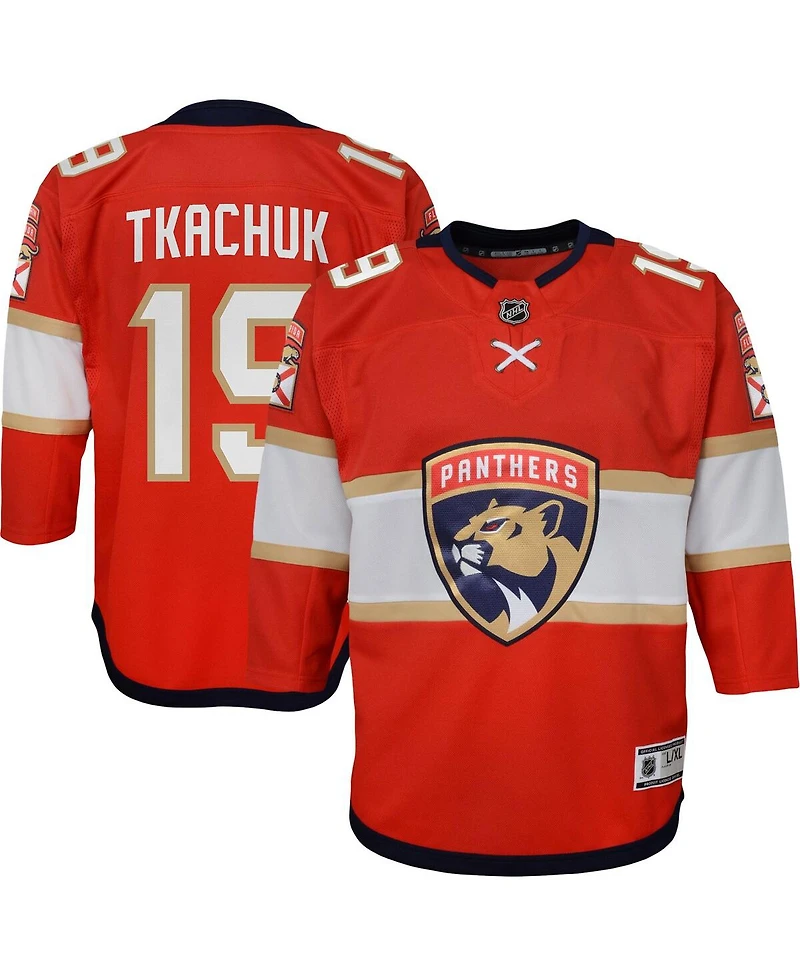Big Boys and Girls Matthew Tkachuk Red Florida Panthers Home Replica Player Jersey