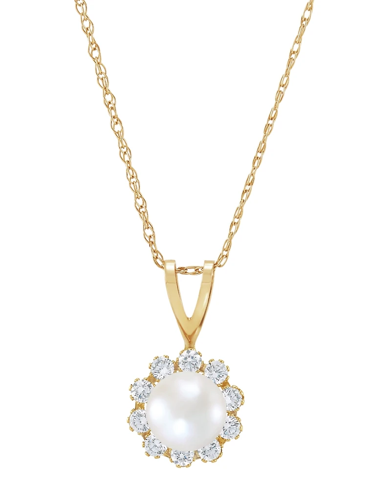 Birthstone Pendant 14k Gold or White