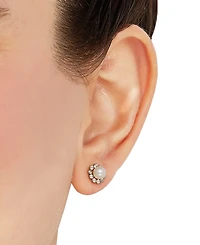 Birthstone Stud Earrings 14k Gold or White