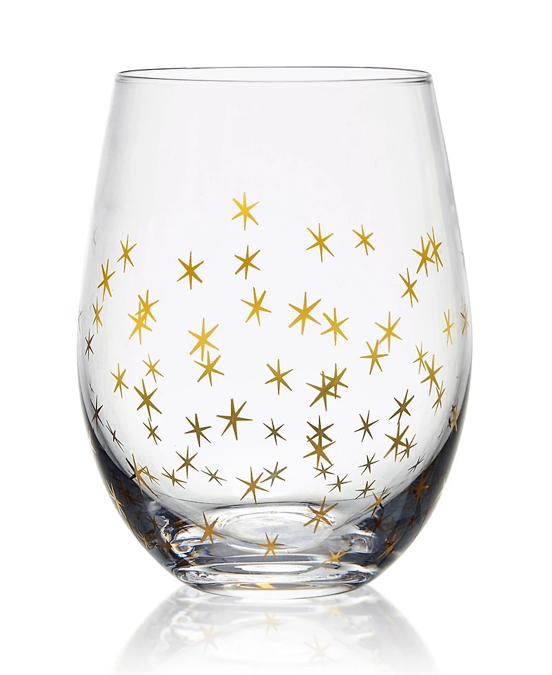 Mikasa Party 18 Ounce Stemless Wine Glass 4-Piece Set