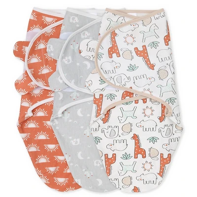 The Peanutshell Baby Boys Desert Safari 3-Pack Swaddles
