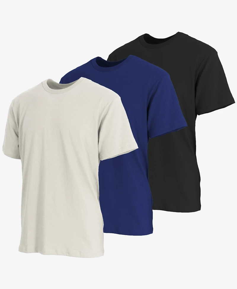 Blue Ice Men's Short Sleeve Crew Neck Classic T-shirt, Pack of 3