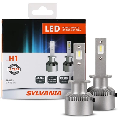 Sylvania H1 Led Powersport Headlight Bulbs for Off-Road Use or Fog Lights - 2 Pack