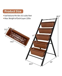 5-tier Vertical Garden Planter Box Elevated Raised Bed