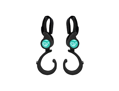 Joybi Toddler Stroller Hooks with Velcro Straps, Durable Universal Hooks for Diapers, Shopping Bags, Hanging Accessories