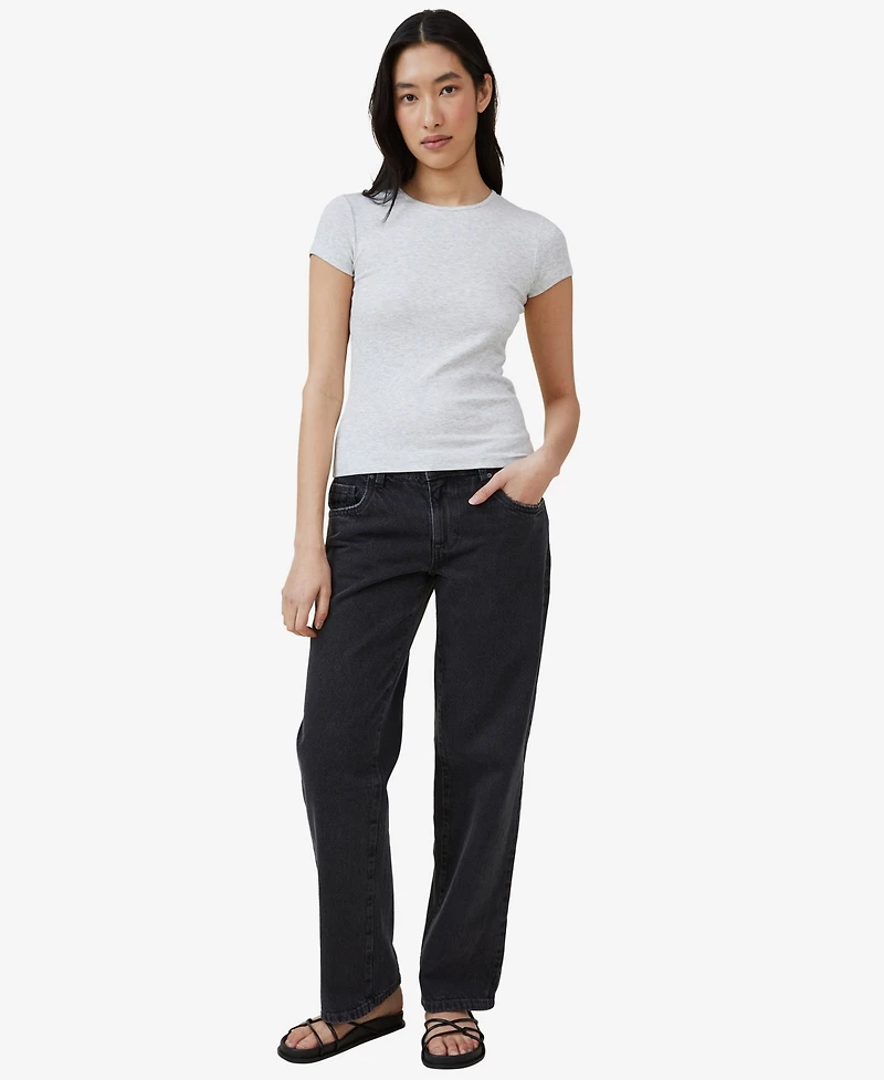 Cotton On Women's The One Rib Crew Short Sleeve T-shirt
