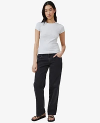 Cotton On Women's The One Rib Crew Short Sleeve T-shirt