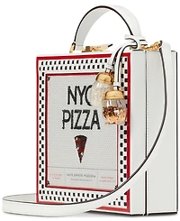 kate spade new york Slice Printed Spazzolato Leather Mini Pizza Box Bag
