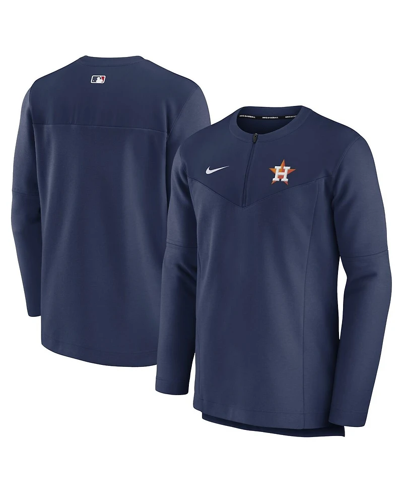 Men's Nike Navy Houston Astros Authentic Collection Game Time Performance Half-Zip Top