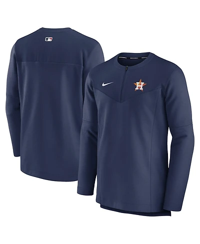 Men's Nike Navy Houston Astros Authentic Collection Game Time Performance Half-Zip Top