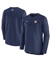 Men's Nike Navy Houston Astros Authentic Collection Game Time Performance Half-Zip Top