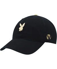 Men's Playboy Black Micro Dad Adjustable Hat