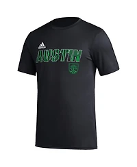 Men's adidas Black Austin Fc Team Jersey Hook Aeroready T-shirt
