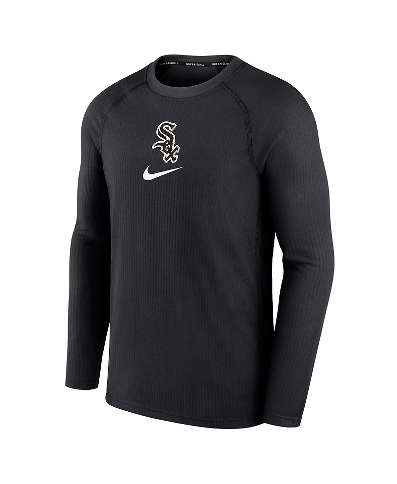 Men's Nike Black Chicago White Sox Authentic Collection Game Raglan Performance Long Sleeve T-shirt