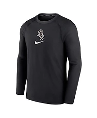 Men's Nike Black Chicago White Sox Authentic Collection Game Raglan Performance Long Sleeve T-shirt