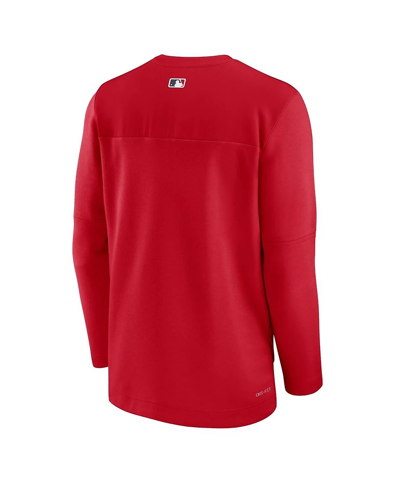Men's Nike Red Washington Nationals Authentic Collection Game Time Performance Half-Zip Top
