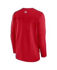Men's Nike Red Washington Nationals Authentic Collection Game Time Performance Half-Zip Top