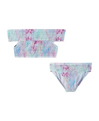 Andy & Evan Toddler/Child Girls Purple Tie Dye Bikini Set