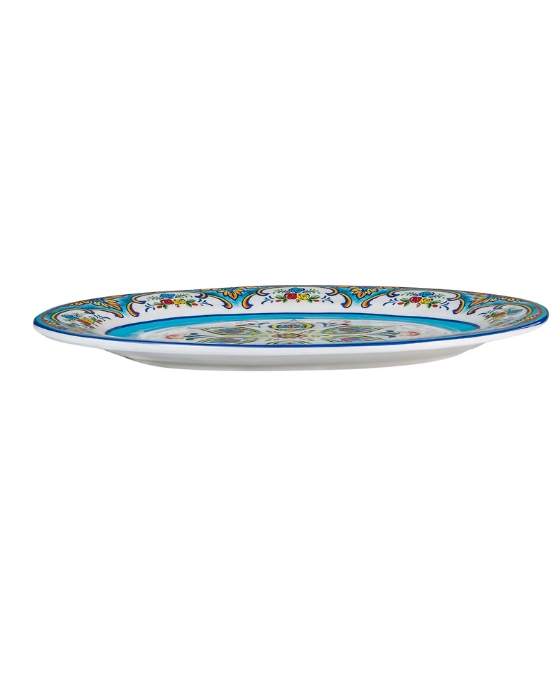 Euro Ceramica Zanzibar Oval Serving Platter, 18"