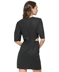 Dkny Women's Short-Sleeve Cutout Twist Dress