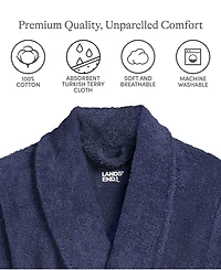 Lands' End Men's Calf Length Turkish Terry Robe