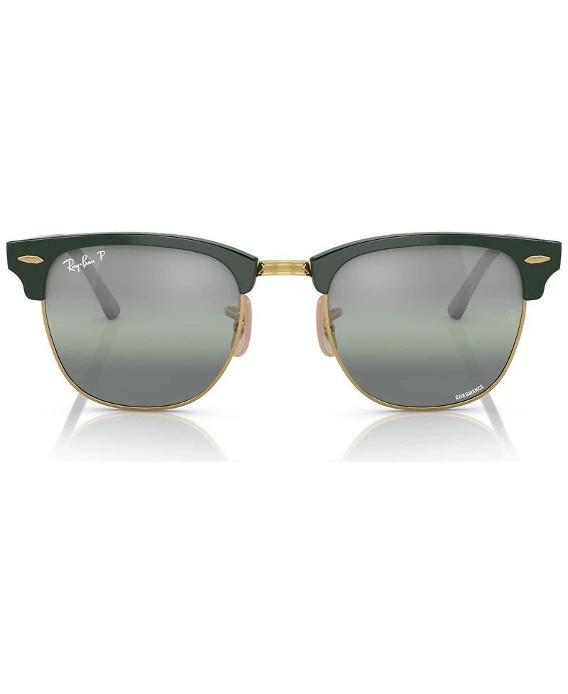 Ray-Ban Unisex Polarized Sunglasses, Clubmaster Chromance