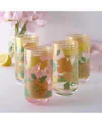 Fitz and Floyd Vintage-Like Vibe 19-oz Highball Glasses 4-Piece Set