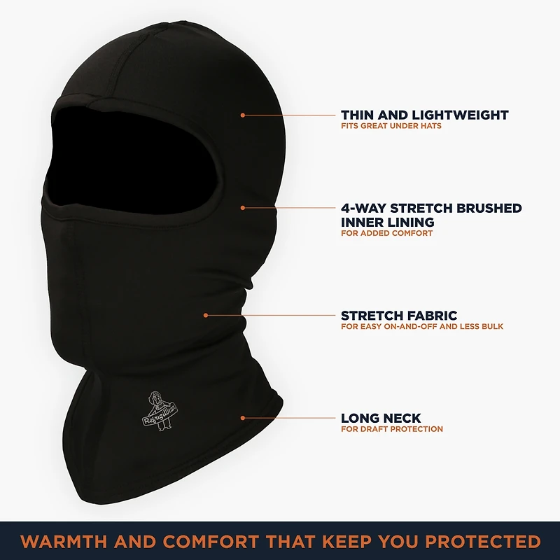 RefrigiWear Men's Flex-Wear Open Hole Mask - Breathable, Flexible, and Warm Winter Face Cover