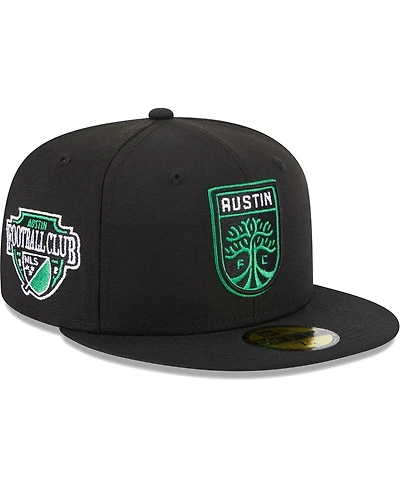 Men's New Era Black Austin Fc Patch 59Fifty Fitted Hat